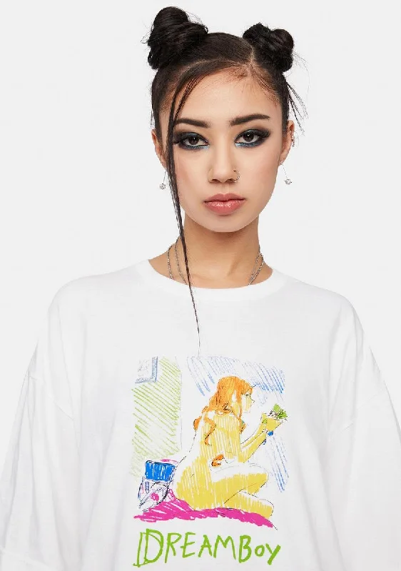 Women's Chic Outerwear Attire Call Girl Graphic Tee