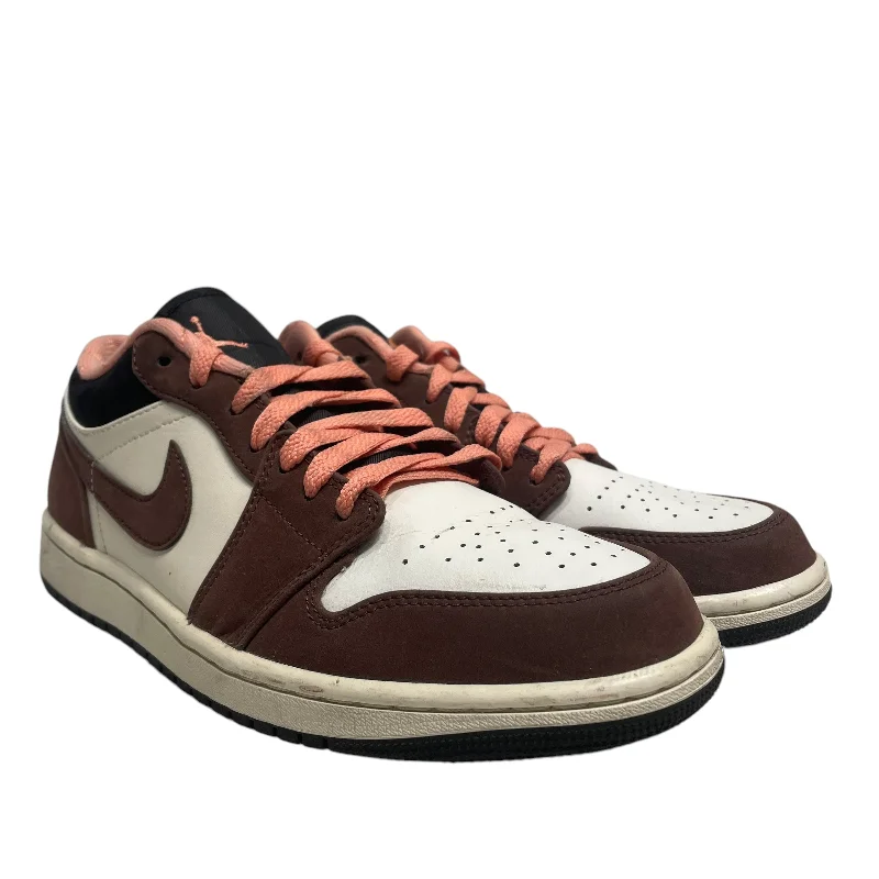 Men's Flexible Sole Shoes Jordan/Low-Sneakers/US 8/Suede/BRW/AJ1 Mocha 1 Low