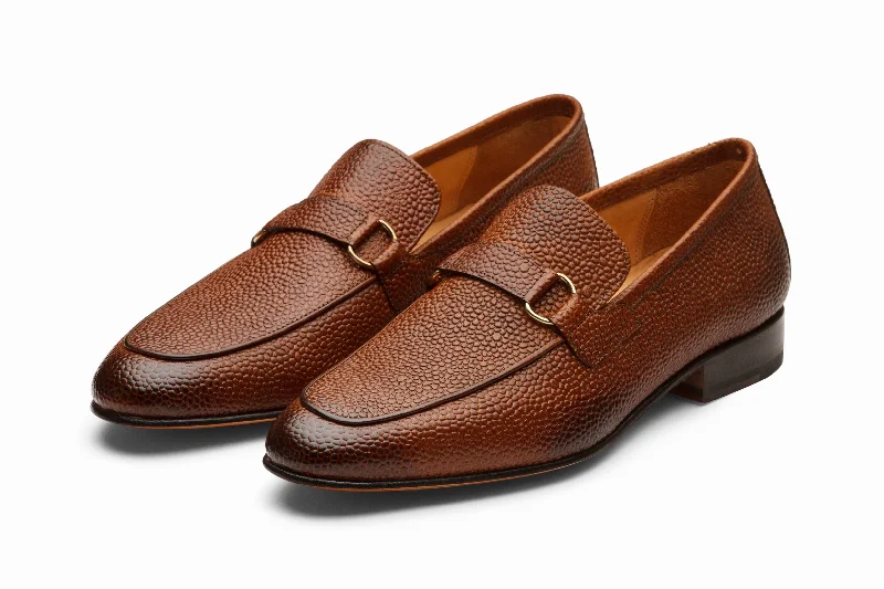 Men's Premium Shoes Lorenzo Leather Loafers- Cedar Grain