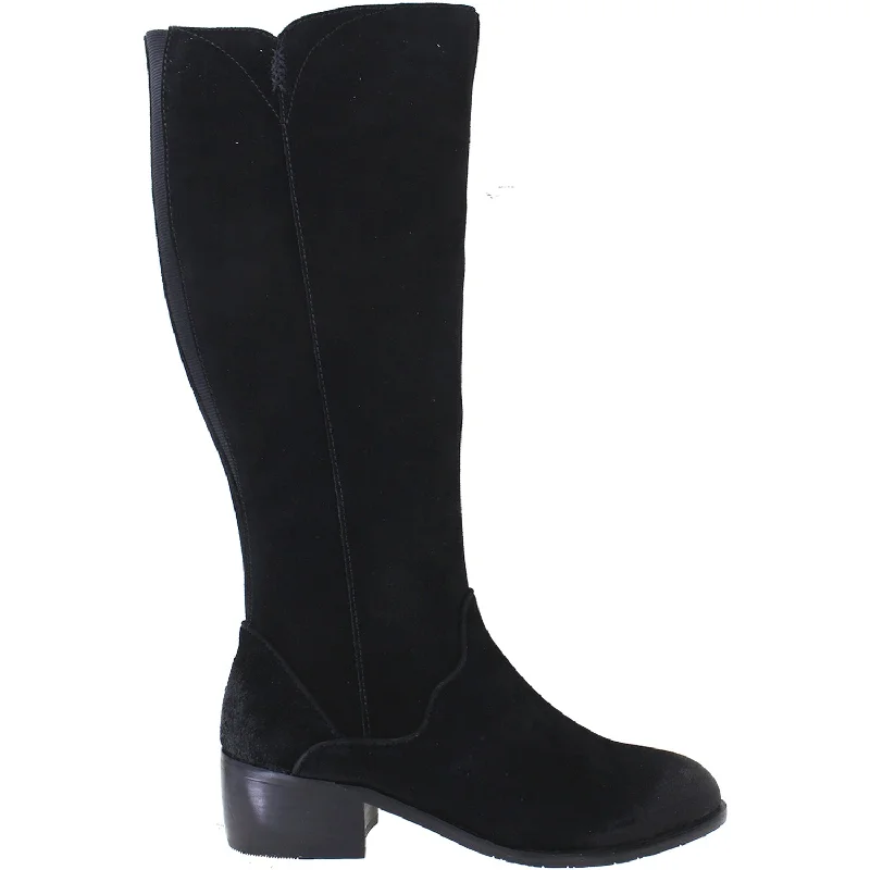 Men's Shock-Absorbing Shoes Women's Salvia Glenda Black Suede