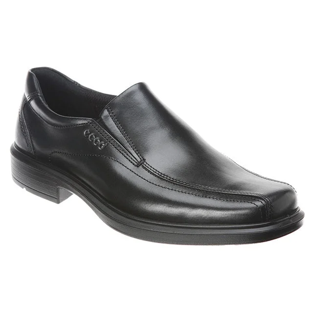 Limited Stock On Premium Leather Shoes Ecco Helsinki Bike Toe Slip-On Black Leather (Men's)