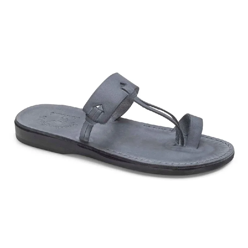 Men's High-Quality Boots David - Leather Open Toe Sandal | Grey