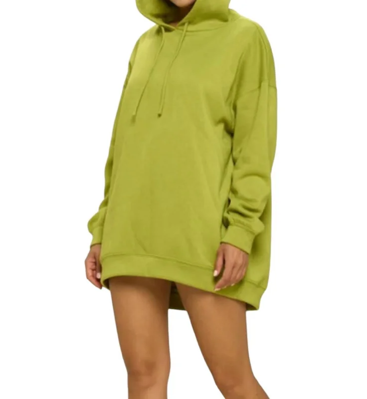 Women's Evening Wear for Special Occasions Oversized Hoodie In Lime