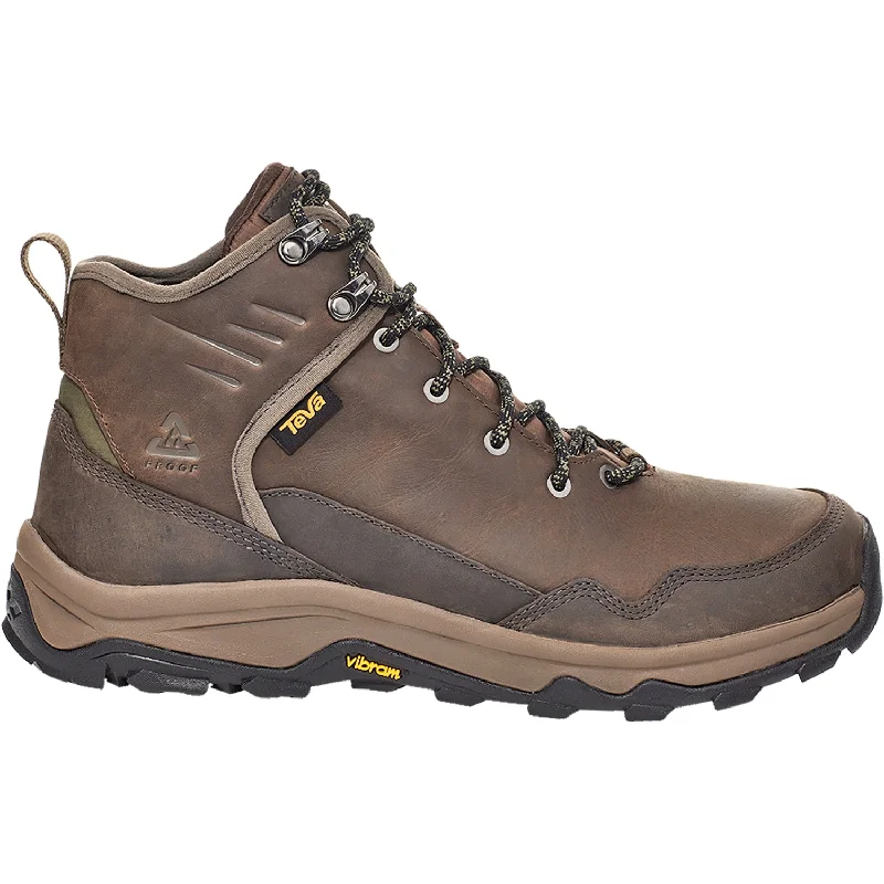 Men's Adaptive Fit Shoes Men's Teva Riva Mid RP Brown Waterproof Leather