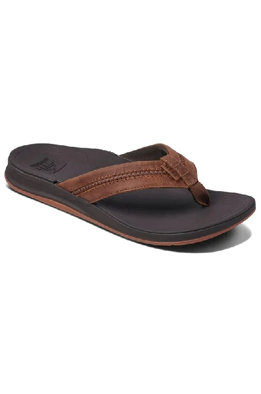 Clearance Sale On Men's Shoes Reef Leather Ortho-Bounce Coast Men's Sandals