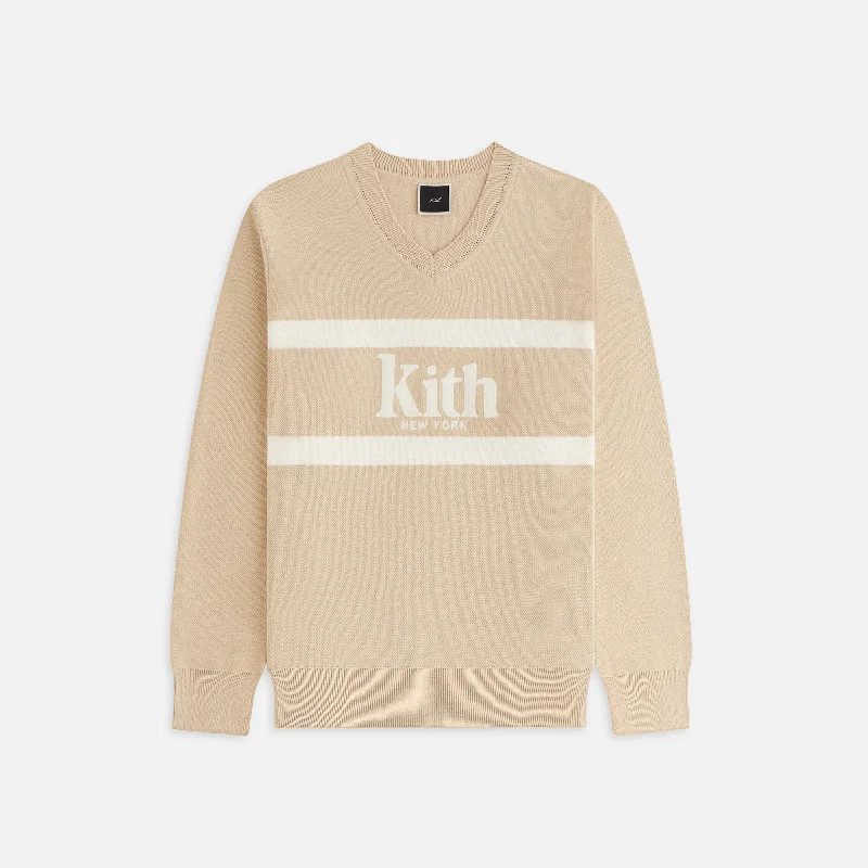 Online Boutique Stores Kith Women Verone V-Neck Sweater - Canvas