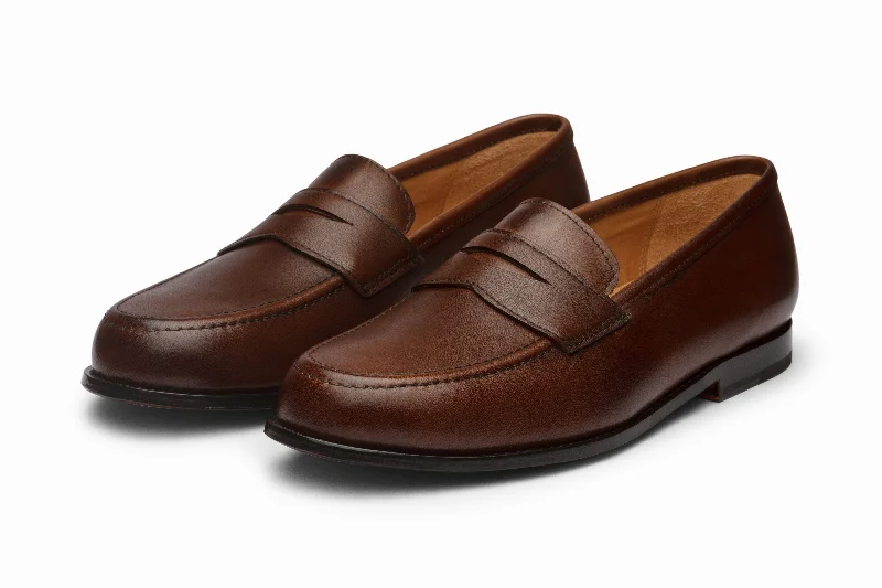 Men's Elegant Shoes John Penny Loafer - Dark Brown