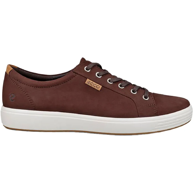 Men's Durable Boots Men's Ecco Soft 7 Sneaker Chocolate Nubuck