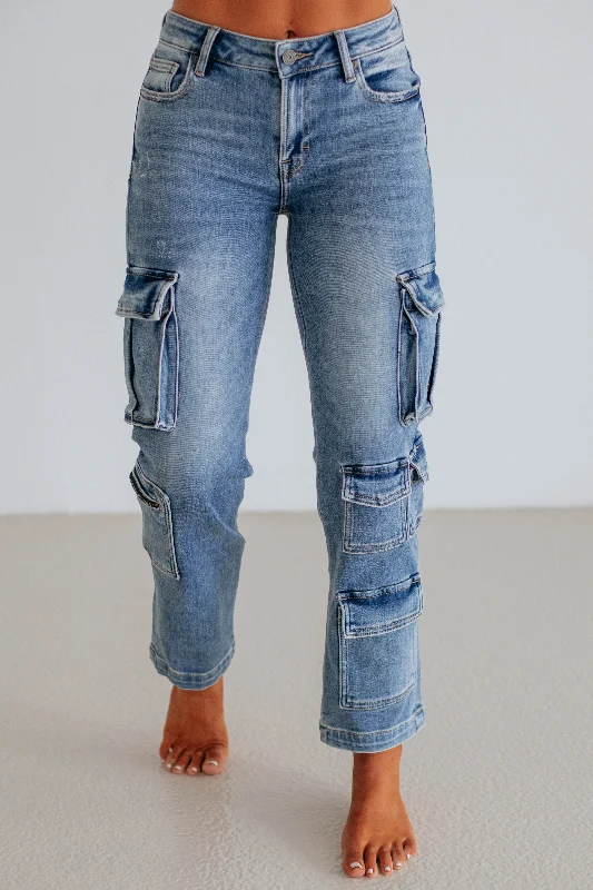 Winter Wardrobe Clearance Tracey Hidden Cargo Jeans - Staredown