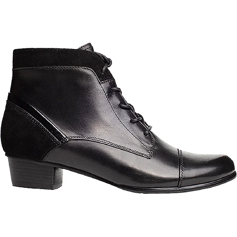 Comfortable Shoes For Men Women's Regarde Le Ciel Stefany-377 Black Glove Leather