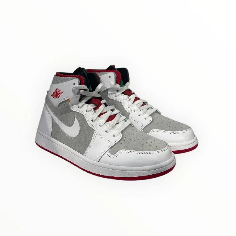 Men's Eco-Friendly Boots NIKE/Hi-Sneakers/US 11/Leather/WHT/JORDAN 1 ZOOM AIR CMFT HARE Men's Eco-Friendly Boots NIKE/Hi-Sneakers/US 11/Leather/WHT/JORDAN 1 ZOOM AIR CMFT HARE