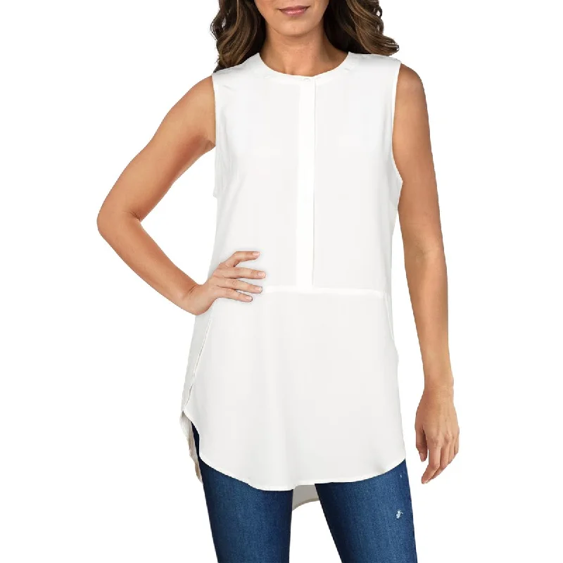 Women's Work Outfit For The Office Womens Silk Sleeveless Tunic Top