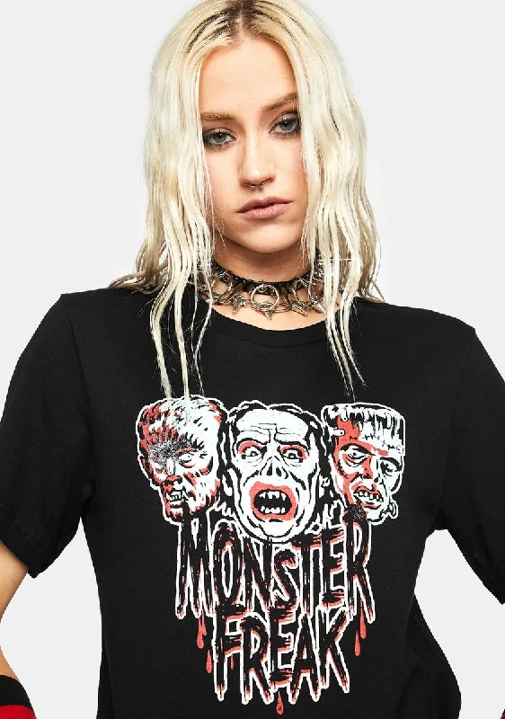 Versatile Women's Clothing for All Occasions Monster Freak Graphic Tee