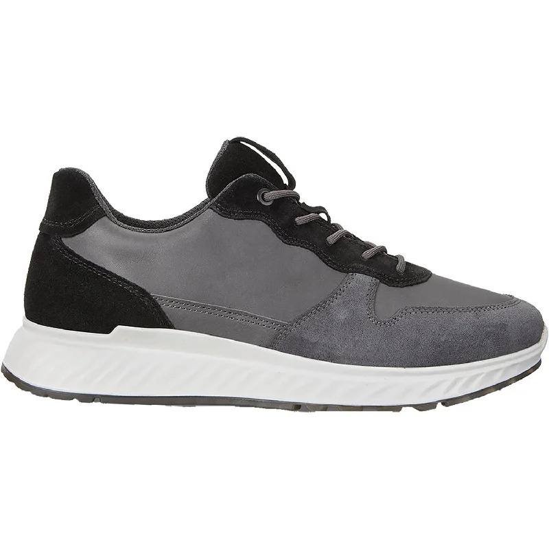 Men's Energy-Return Shoes Men's Ecco ST.1 Sneaker Magnet Dark Shadow Suede