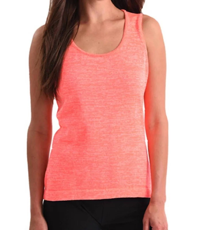 Trendy Outfits For Ladies Heathered Bra-Friendly Tank Top In Coral