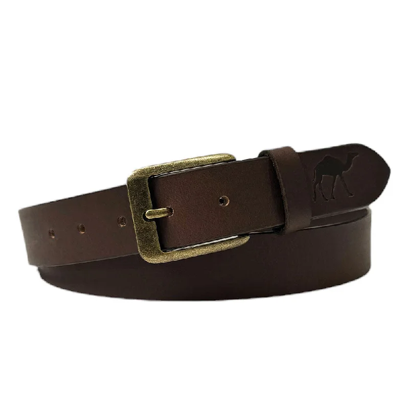 Seasonal Sale On High-Quality Shoes The Jericho Belt - Classic Brown Leather Belt | Bronze
