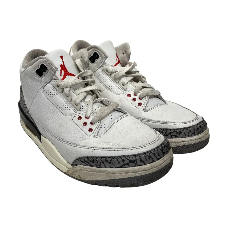 Men's Breathable Shoes NIKE/AIR JORDAN 3 RETRO/Hi-Sneakers/US 9/WHT/DN3707-100
