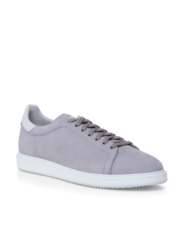 Men's Flexible Boots Nubuck Sneakers in Light Grey