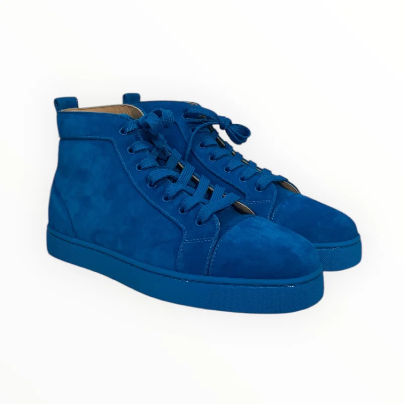 Men's Seamless Design Boots Christian Louboutin/Hi-Sneakers/US 10.5/Suede/BLU/