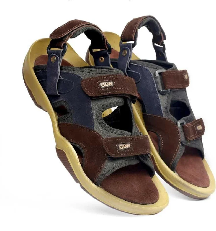 Men's Sporty Shoes Woody Brown Leather Sandals