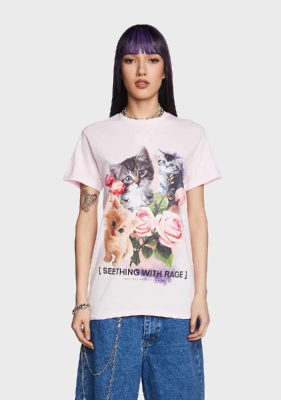 Women's Vacation Attire Rage Kittens Graphic Tee