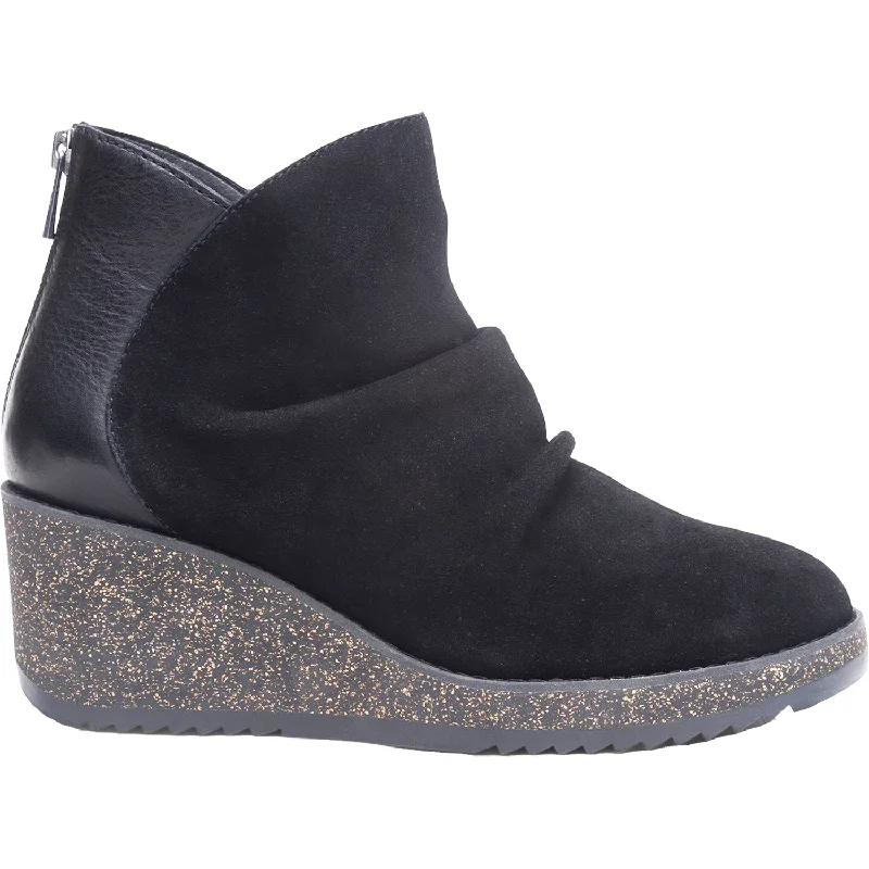 Lightweight Breathable Shoes For Men Women's Aetrex Kara Black Suede