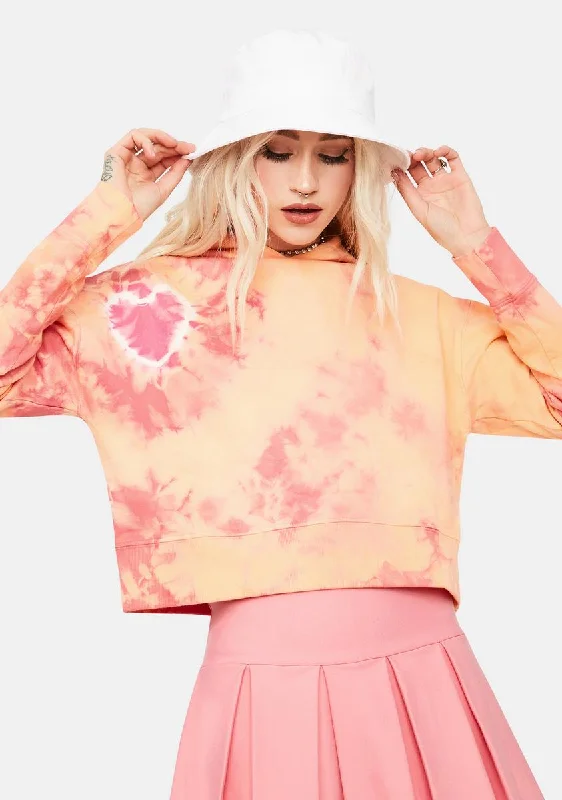 Evening Elegance Sherbet Tie Dye Burl Sweatshirt