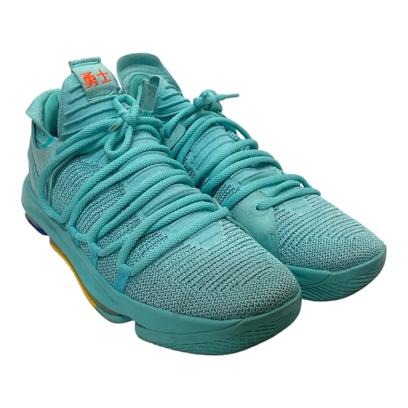 Men's Ergonomic Shoes NIKE/Low-Sneakers/US 12/Suede/BLU/KD 10 CITY EDITION 2