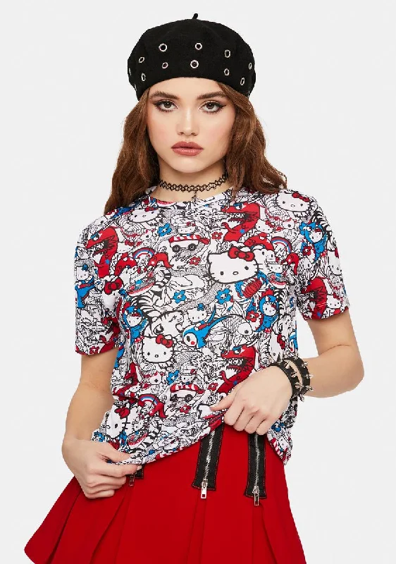 Women's Evening Attire Dragon Kitty Graphic Tee