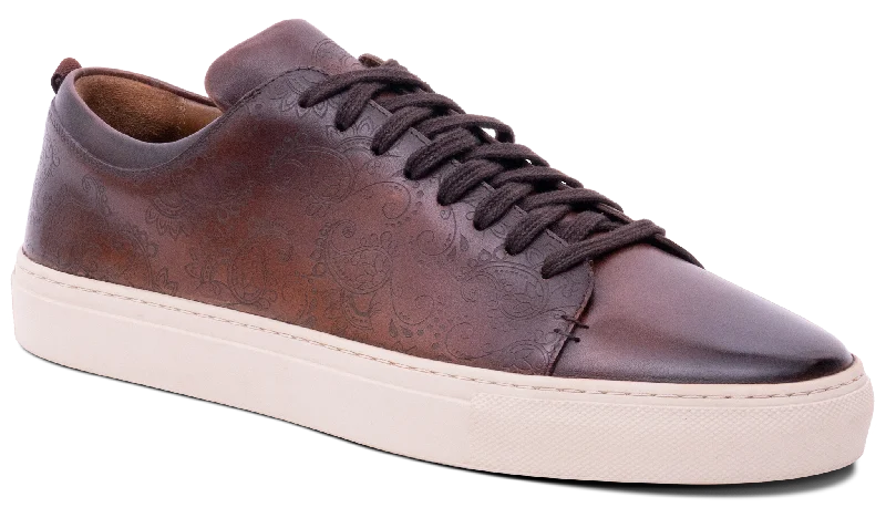 Casual  Shoes For Everyday Wear Paisely - Chestnut Hand Painted