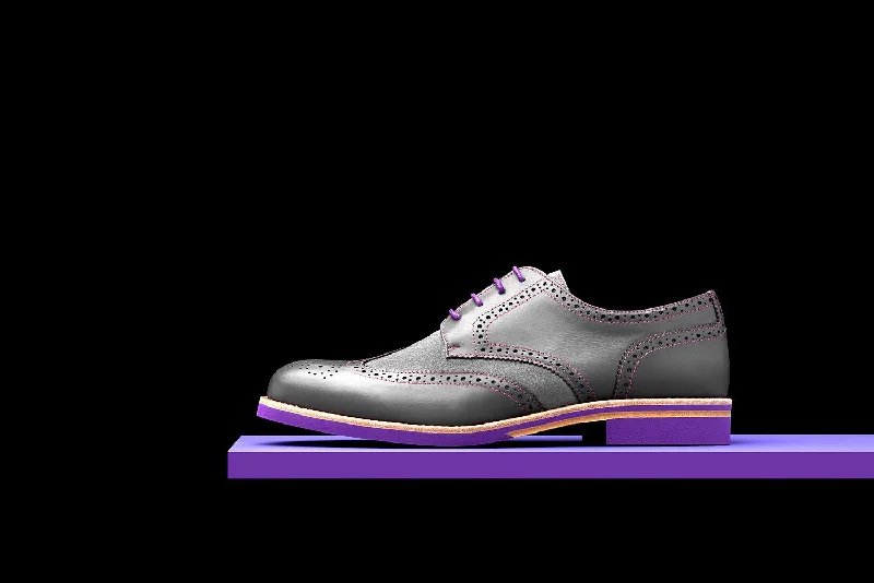 Grab Your Favorite Shoes At The Lowest Prices Mens Grey & Purple Leather Wingtip Dress Shoes Grab Your Favorite Shoes At The Lowest Prices Mens Grey & Purple Leather Wingtip Dress Shoes