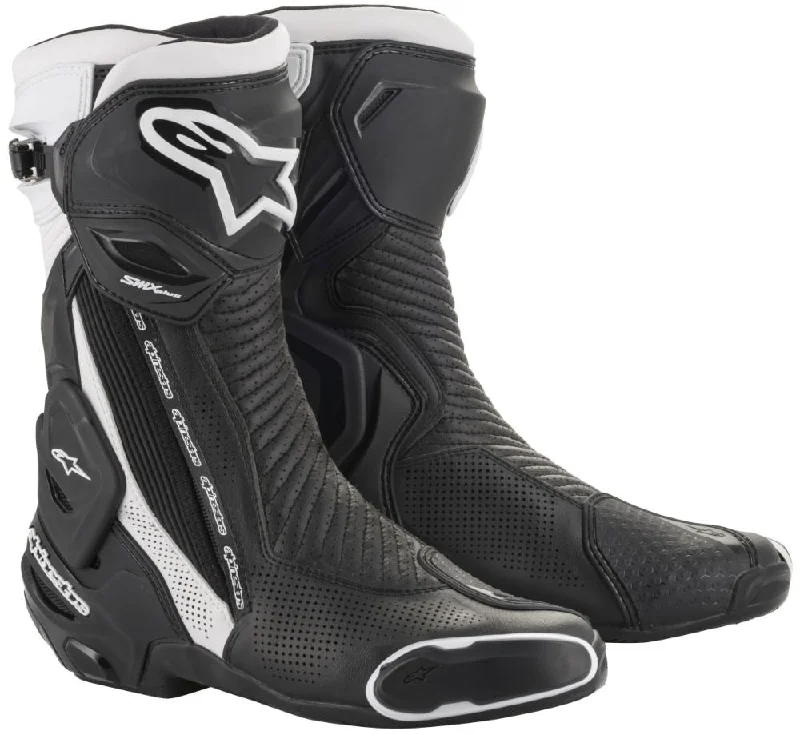 Men's All-Day Wear Shoes Alpinestars Men’s SMX-PLUS v2 Vented Black and White Boots
