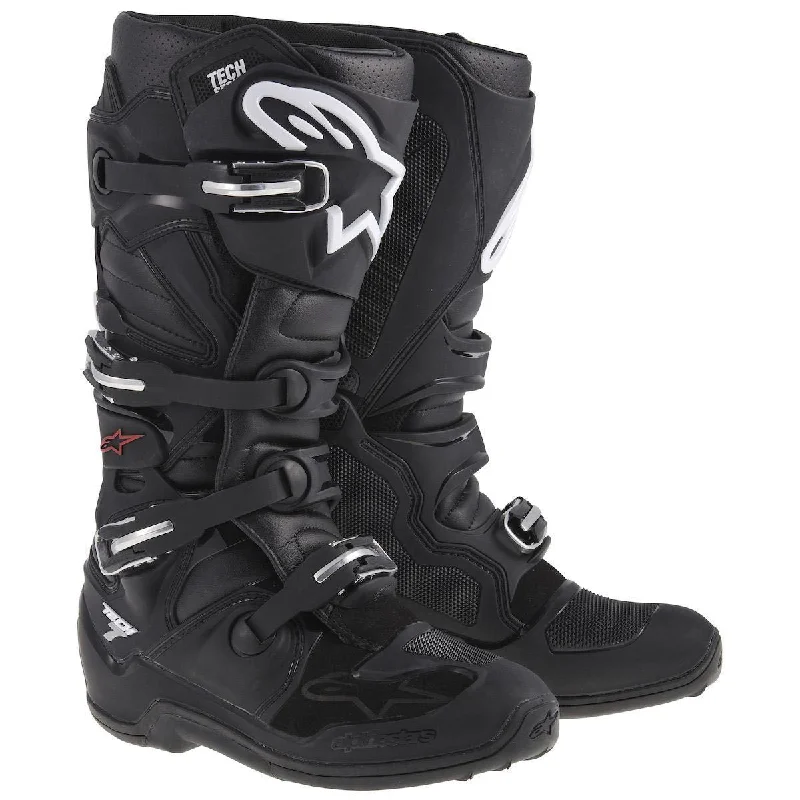 Men's Stylish Shoes Alpinestars Tech 7 Men's Black Motocross Boots