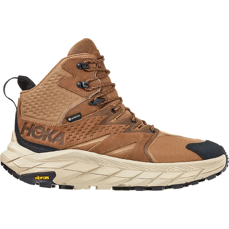Men's Ergonomic Shoes Men's Hoka One One Anacapa Mid GTX Otter/Black Nubuck
