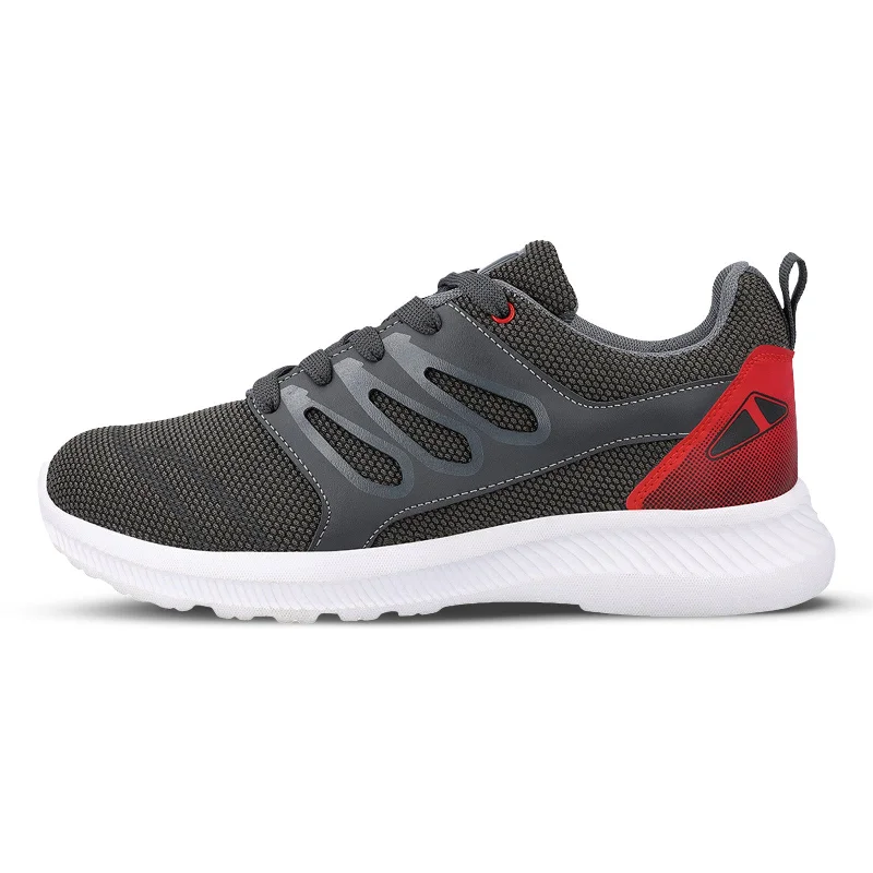 Early Access To Discounted Designer Shoes Men's Lace-up Walking Shoe - 15570 Grey Red