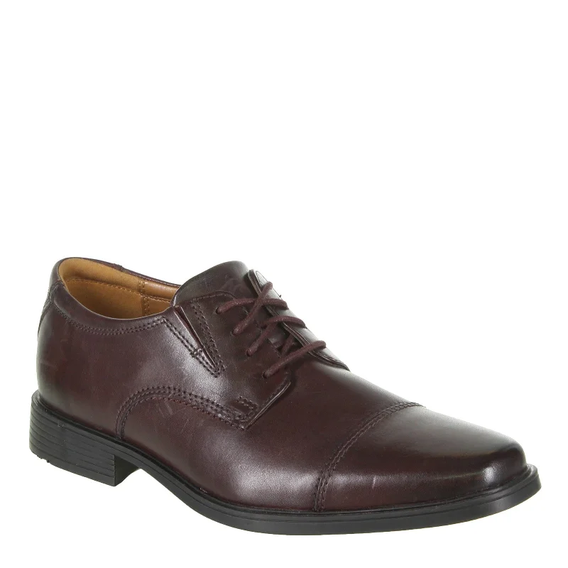 Men's Moisture-Wicking Boots Clarks Tilden Cap, Wine