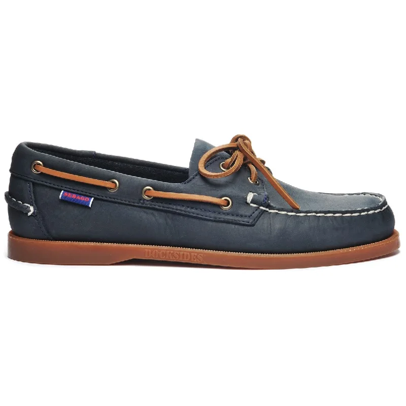 Limited Stock On Premium Leather Shoes Docksides Portland Crazy H - Navy Blue & Brown