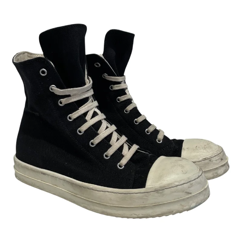 Men's Reinforced Sole Shoes Rick Owens/Hi-Sneakers/EU 41/Cotton/BLK/Canvas Ramones Hi Men's Reinforced Sole Shoes Rick Owens/Hi-Sneakers/EU 41/Cotton/BLK/Canvas Ramones Hi