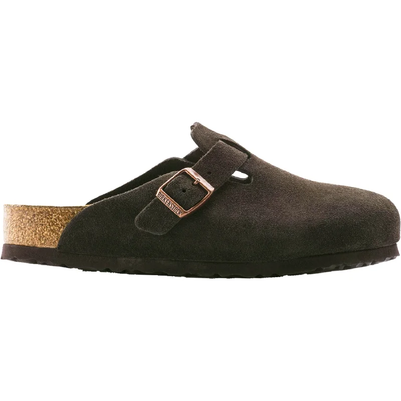 Men's Premium Shoes Unisex Birkenstock Boston Soft Footbed Mocha Suede