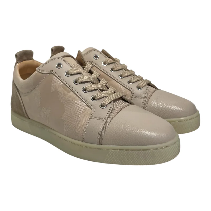 Men's Fashionable Boots Christian Louboutin/Low-Sneakers/US 10/Leather/BEG/Louis Junior Orlato Flat