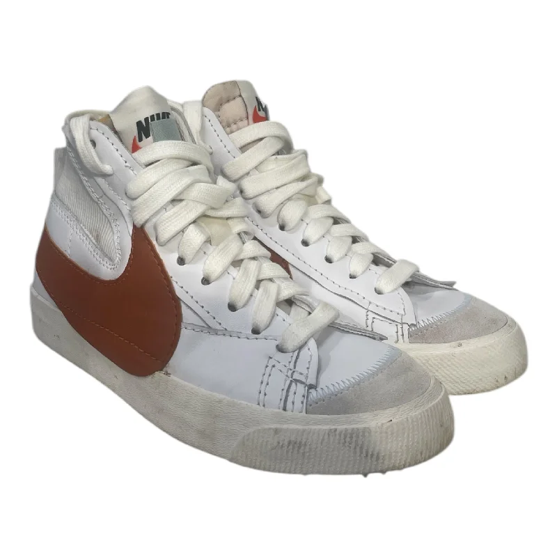 Men's Fashionable Boots NIKE/Hi-Sneakers/US 10.5/Leather/WHT/Blazer Mid '77 Jumbo