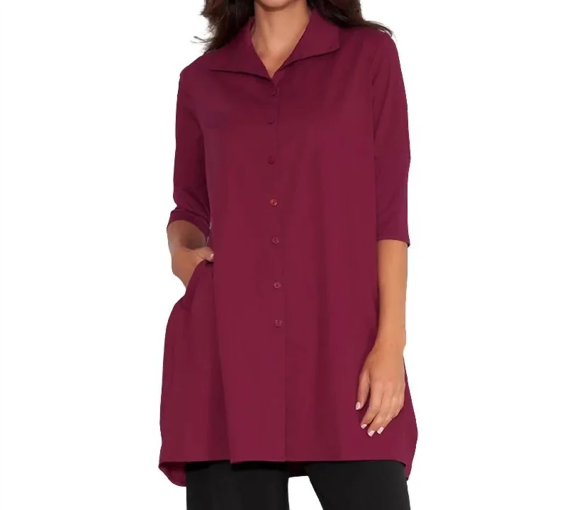 Luxury Women's Fashion Tiburon Icon Tunic In Magenta