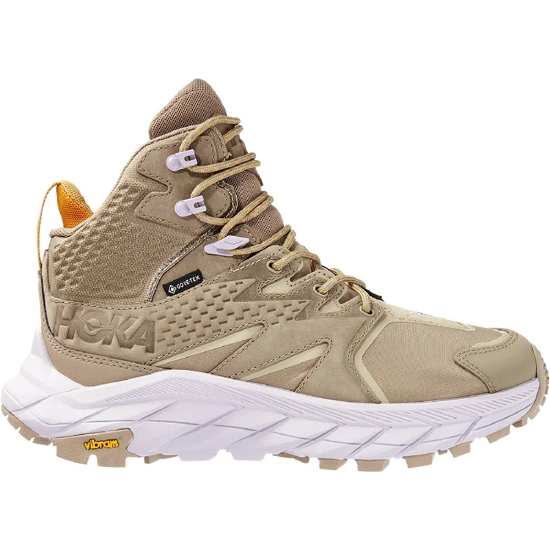 Men's All-Season Boots Women's Hoka Anacapa Mid GTX Dune/Lilac Marble Nubuck