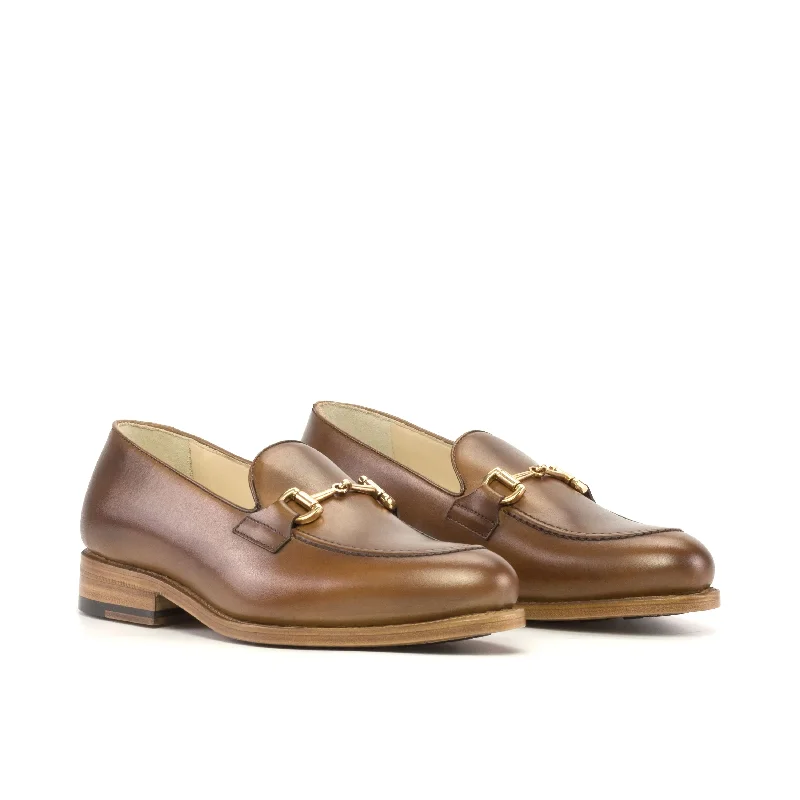 Men's Durable Shoes DapperFam Luciano in Med Brown Men's Italian Leather Loafer