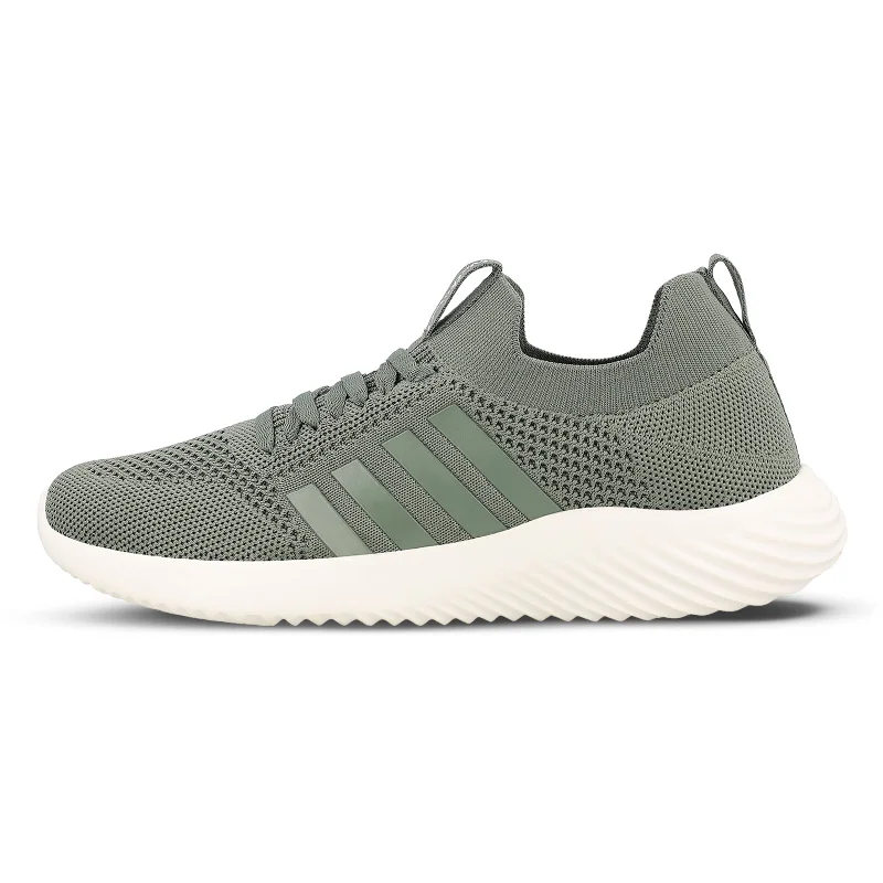 Men's Comfortable Shoes Walkaroo Men Lace-up Sock Shoes - WS9509 Olive Green