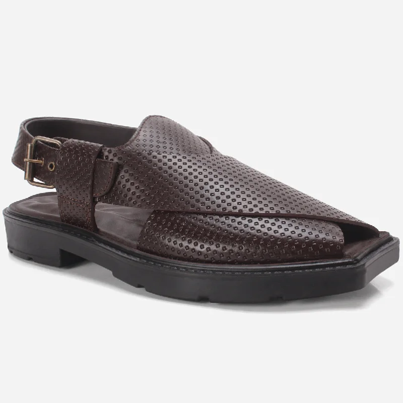 Men's Trendy Boots Mens "KENYON" Leather Peshawari Sandals