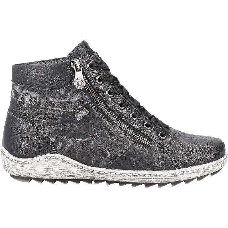 Men's All-Day Wear Boots Women's Remonte R1484-02 Liv 84 Black/Asphalt/Graphite Leather