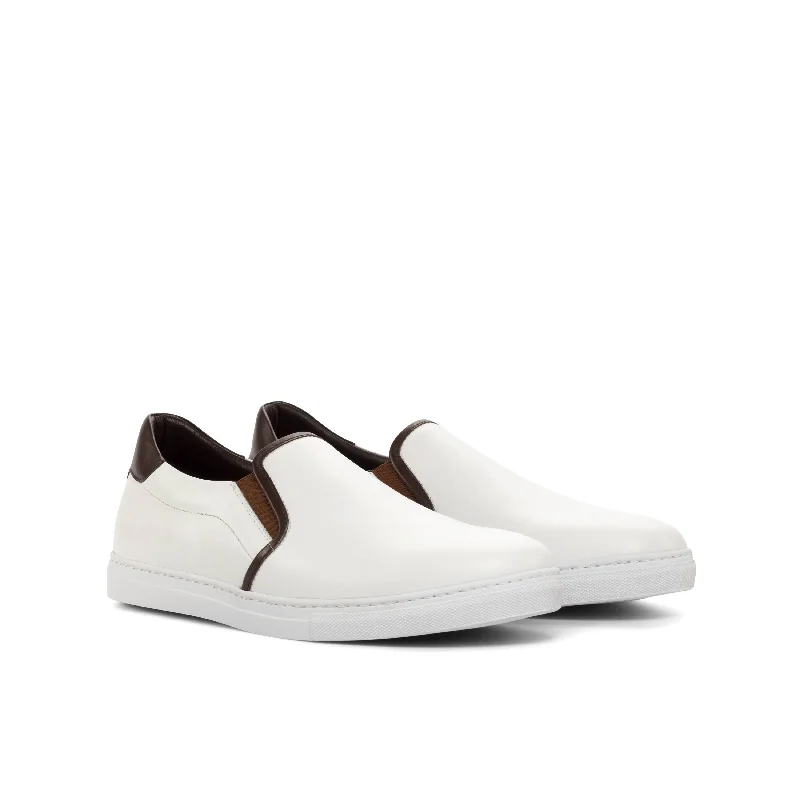 Men's Versatile Boots DapperFam Versado in White / Brown Men's Italian Leather Slip On Men's Versatile Boots DapperFam Versado in White / Brown Men's Italian Leather Slip On