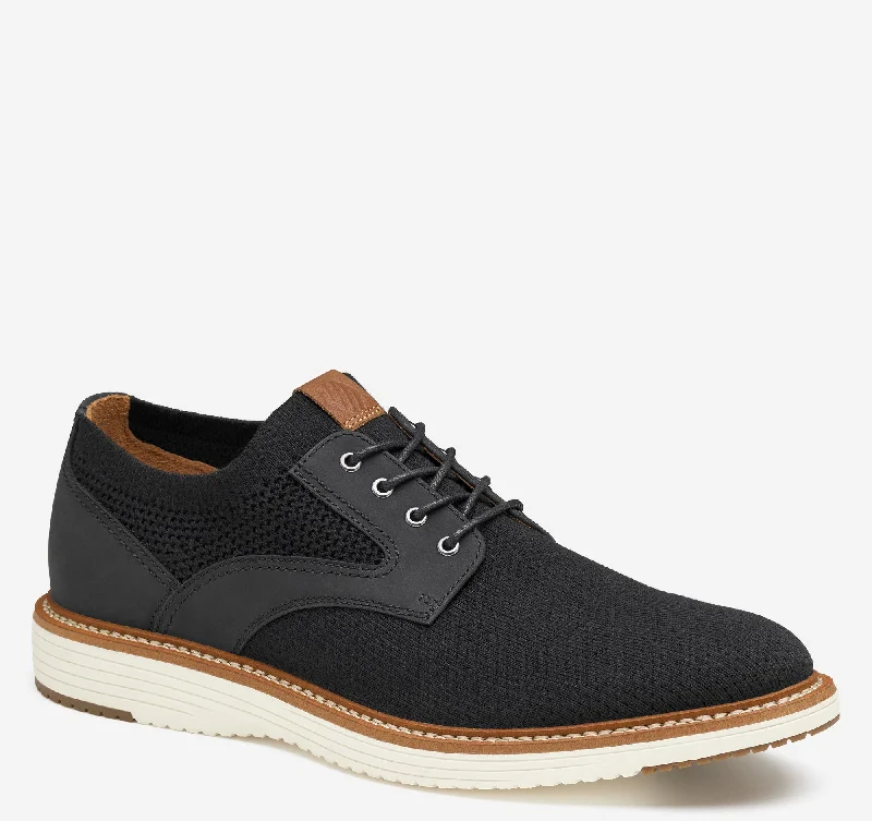 Sleek And Modern Shoes Johnston & Murphy Upton Knit Plain Toe Black Men's