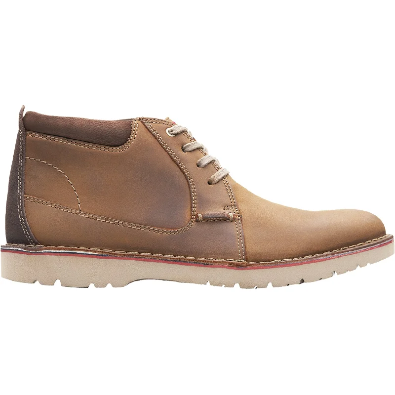 Men's Supportive Shoes Men's Clarks Vargo Mid Dark Tan Leather